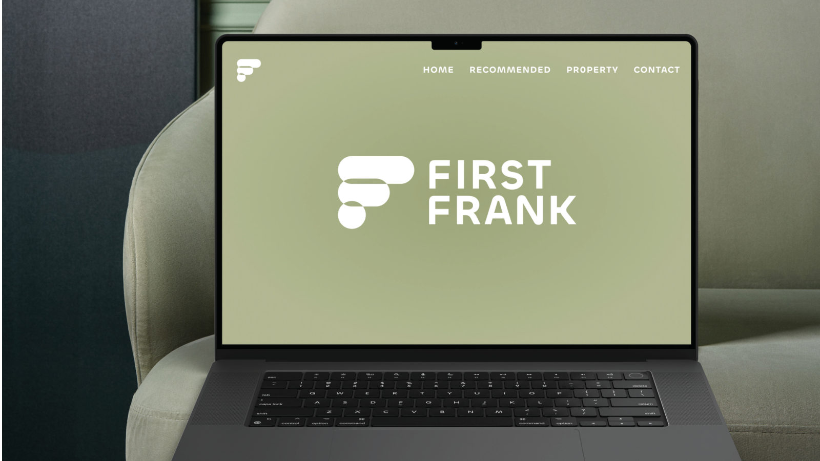 FIRSTFRANK — ตัวอย่างการใช้งานแบรนด์ (mockup) แบรนด์อสังหาริมทรัพย์