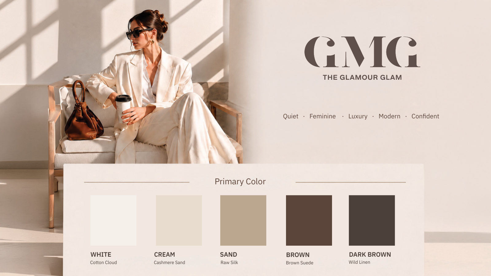 GMG — ตัวอย่างการใช้งานแบรนด์ (mockup) แบรนด์แฟชั่น