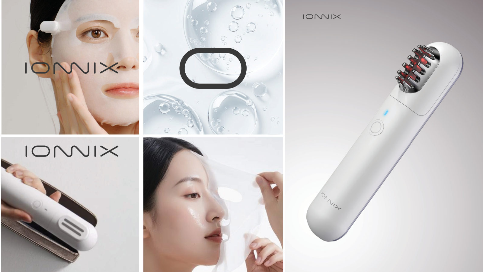 IONNIX — ตัวอย่างการใช้งานแบรนด์ (mockup) แบรนด์ beauty tech
