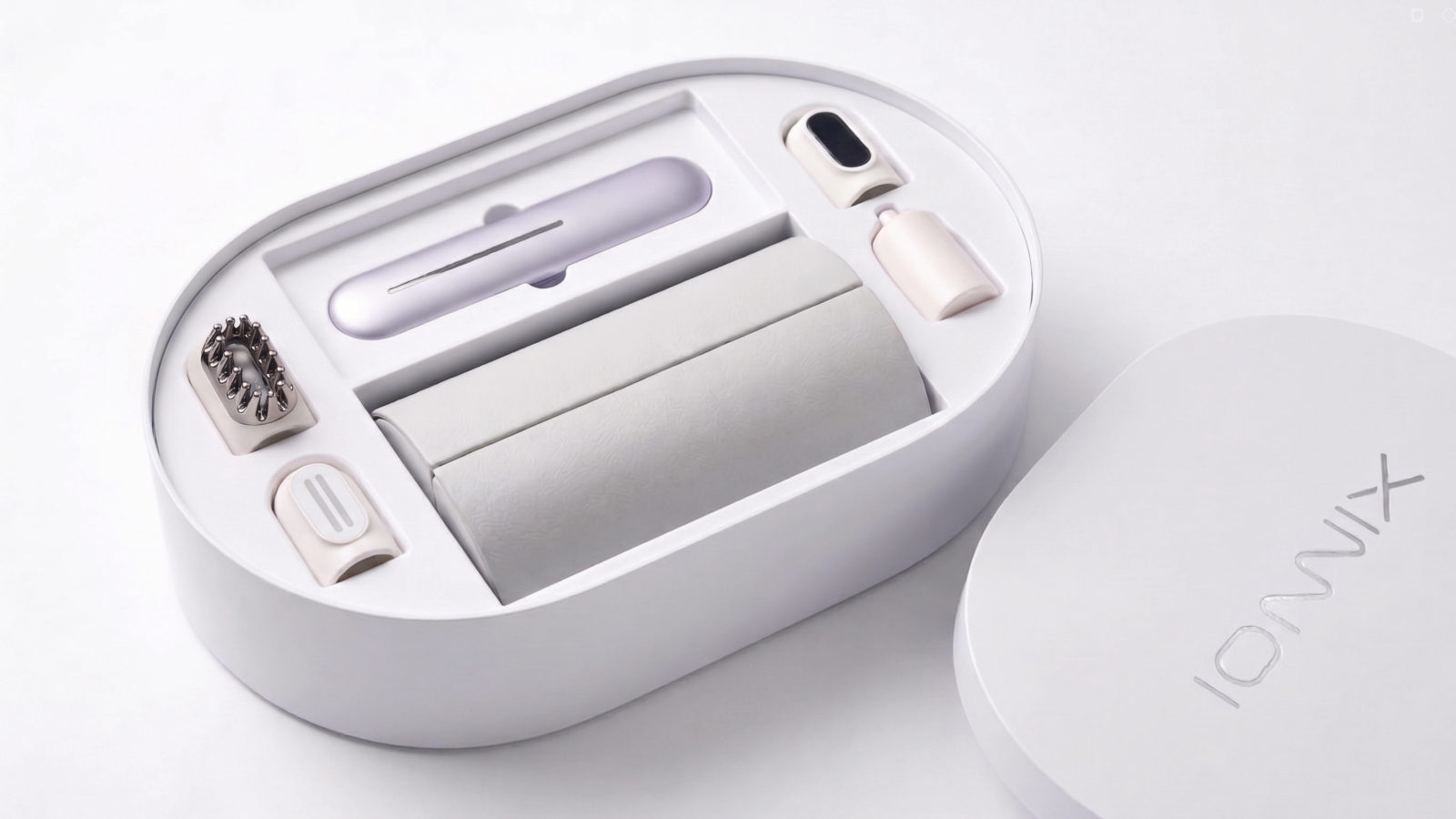 IONNIX — ตัวอย่างการใช้งานแบรนด์ (mockup) แบรนด์ beauty tech