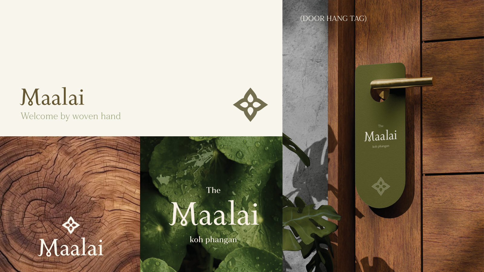 The Maalai — ตัวอย่างการใช้งานแบรนด์ (mockup) แบรนด์โรงแรมและรีสอร์ต
