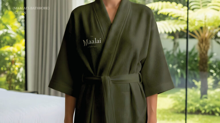 The Maalai — ตัวอย่างการใช้งานแบรนด์ (mockup) แบรนด์โรงแรมและรีสอร์ต